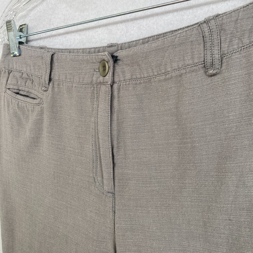 EILEEN FISHER Pants S Soft Cotton Canvas Chino Straight Cropped Cuff Detail Gray - Picture 2 of 14